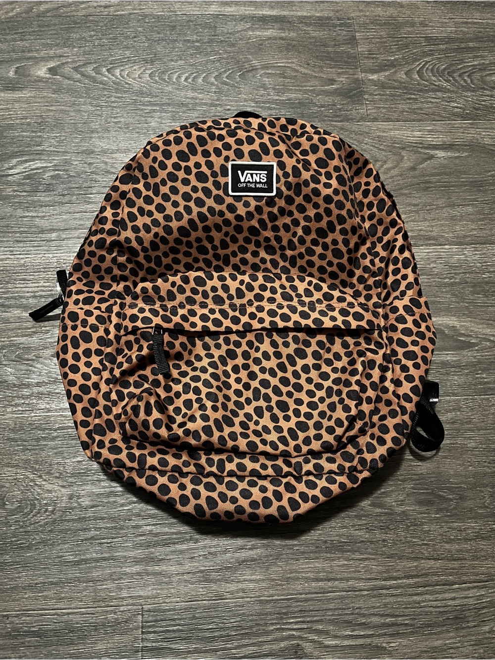Vans Leopard-Print Brown and Black Backpack